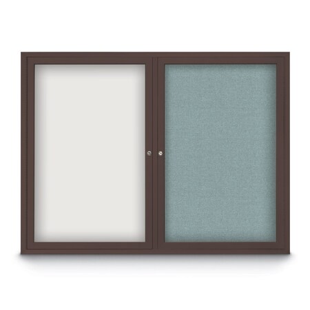 United Visual Products Corkboard, 24"x36", Buff/Bronze UV402PLUS-BRONZE-BUFF